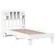 Рамка за легло без матрак, бял, 75x190 см, борово дърво масив