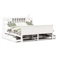 Легло с етажерка за книги, без матрак, 180x200 см, бор масив