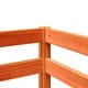 Детско високо легло със завеси бяло и черно 90x190 см бор масив