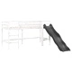 Детско високо легло с тунел, розово, 80x200 см, бор масив
