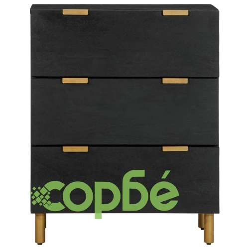 Сайдборди, 2 бр, черни, 60x33x75 см, инженерно дърво ➤ топ цена ➤ sorbe.bg