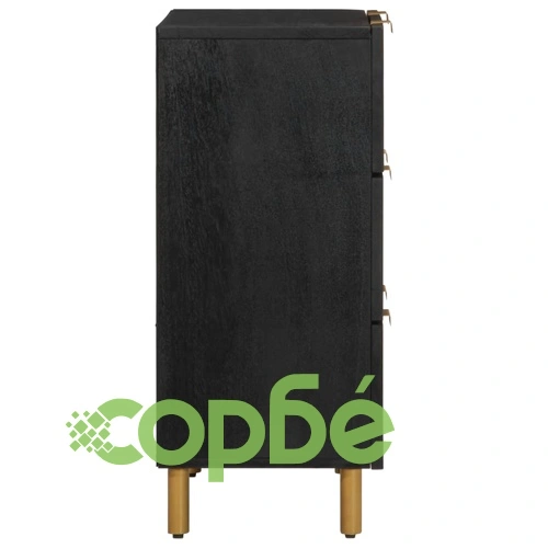 Сайдборди, 2 бр, черни, 60x33x75 см, инженерно дърво ➤ топ цена ➤ sorbe.bg