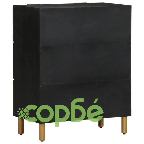 Сайдборди, 2 бр, черни, 60x33x75 см, инженерно дърво ➤ топ цена ➤ sorbe.bg