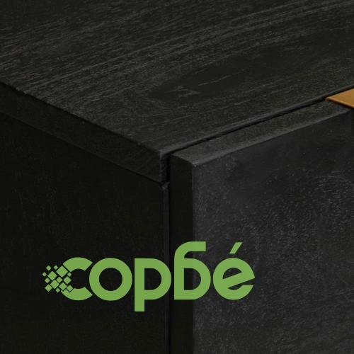 Сайдборди, 2 бр, черни, 60x33x75 см, инженерно дърво ➤ топ цена ➤ sorbe.bg