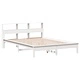 Рамка за легло без матрак, бял, 160x200 см, бор масив