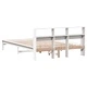 Рамка за легло без матрак, бял, 160x200 см, бор масив