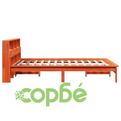Рамка за легло без матрак, восъчнокафяв, 160x200 см, бор масив ➤ топ цена ➤ sorbe.bg