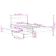 Рамка за легло без матрак, бял, 90x200 см, бор масив