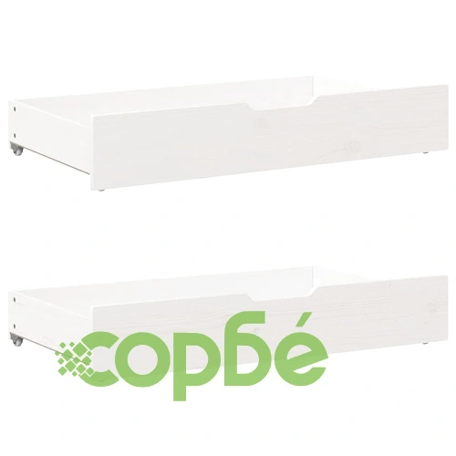 Рамка за легло без матрак, бял, 140x190 см, бор масив ➤ топ цена ➤ sorbe.bg