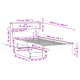 Легло с етажерка за книги, без матрак, 100x200 см, бор масив