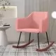 Люлеещ стол, розов, кадифе