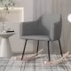 Люлеещ се стол, светлосив, текстил