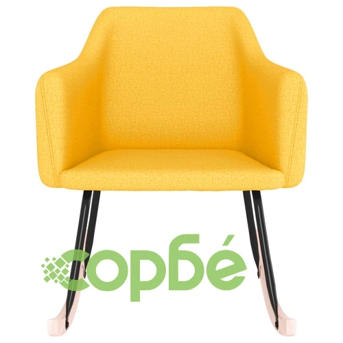 Люлеещ стол, жълт, текстил ➤ топ цена ➤ sorbe.bg