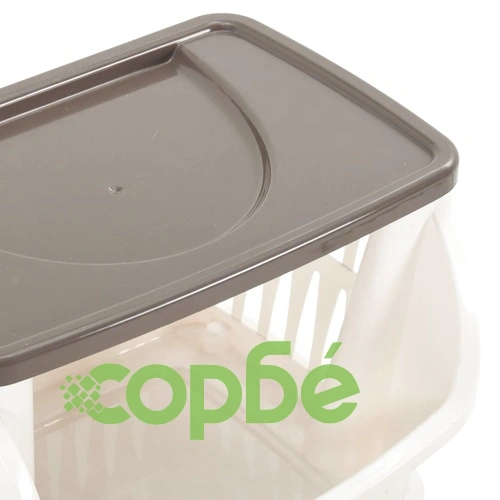 Кухненска количка, бяло и кафяво ➤ топ цена ➤ sorbe.bg