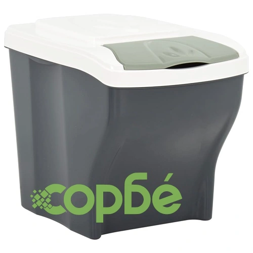 Стифиращи контейнери за смет, 3 бр, 60 л, тъмносиви ➤ топ цена ➤ sorbe.bg