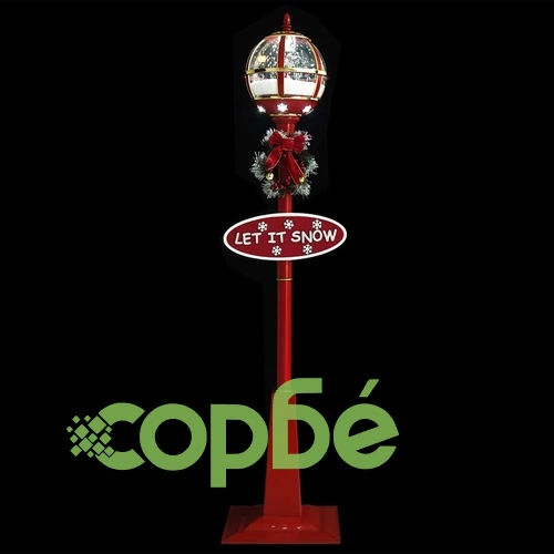 Коледна улична лампа с Дядо Коледа, 175 см, LED ➤ топ цена ➤ sorbe.bg