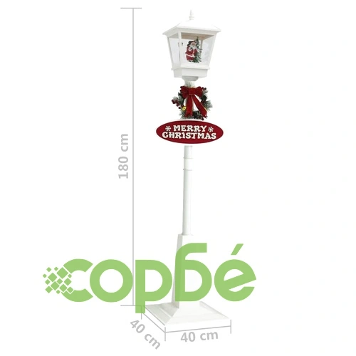 Празнична улична лампа с Дядо Коледа, 180 см, LED ➤ топ цена ➤ sorbe.bg
