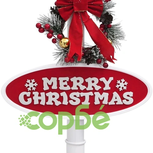 Празнична улична лампа с Дядо Коледа, 180 см, LED ➤ топ цена ➤ sorbe.bg