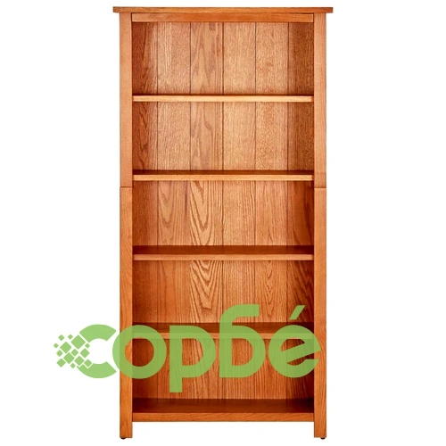 Библиотека с 5 рафта, 70x22x140 см, дъбов масив ➤ топ цена ➤ sorbe.bg