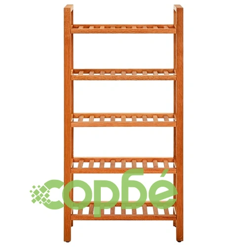 Поставка за обувки с 5 рафта, 50x27x100 см, дъбов масив ➤ топ цена ➤ sorbe.bg