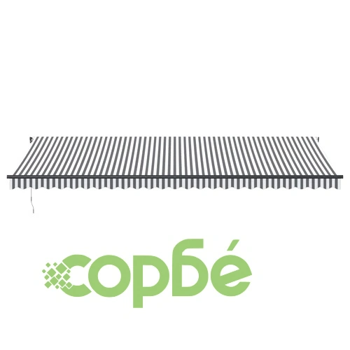 Ръчно прибираща се тента с LED, антрацит и бял, 600x300 см ➤ топ цена ➤ sorbe.bg
