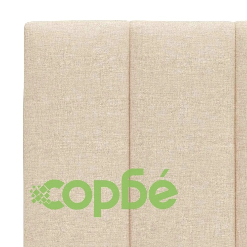 Рамка за легло без матрак, кремава, 140x190 см, плат ➤ топ цена ➤ sorbe.bg