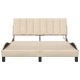 Рамка за легло без матрак, кремава, 140x190 см, плат