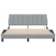 Рамка за легло без матрак, светлосива, 160x200 см, плат