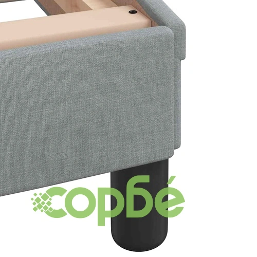 Рамка за легло без матрак, светлосива, 160x200 см, плат ➤ топ цена ➤ sorbe.bg