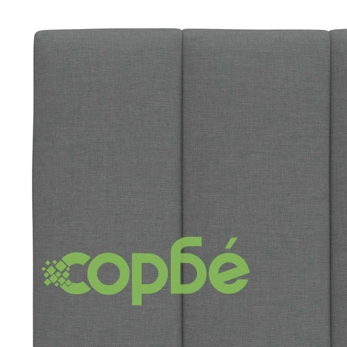 Легло с матрак, тъмносиво, 140x190 см плат ➤ топ цена ➤ sorbe.bg