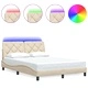 Рамка за легло с LED без матрак Cream 140x190 cm Fabric