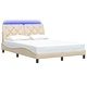 Рамка за легло с LED без матрак Cream 140x190 cm Fabric