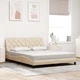 Рамка за легло с LED без матрак Cream 160x200 cm Fabric