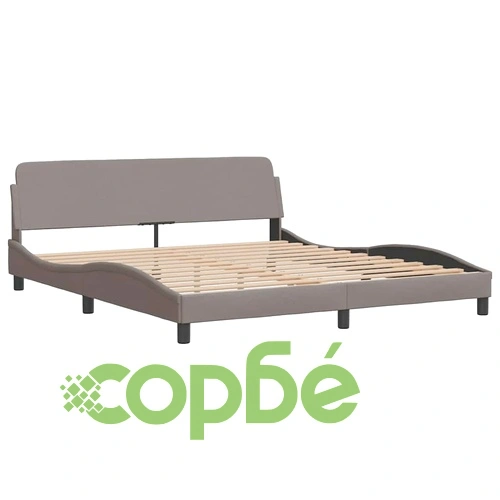 Рамка за легло със светодиод без матрак Taupe 180x200 cm Fabric ➤ топ цена ➤ sorbe.bg