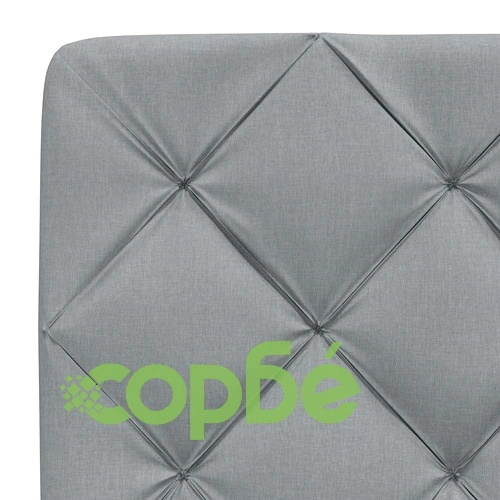 Легло с матрак, светлосиво, 160x200 см, плат ➤ топ цена ➤ sorbe.bg