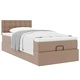 Османска легло с матрак, капучино, 90x200 см, изкуствена кожа