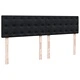 Османска легло с матрак, черно, 160x200 см, кадифе