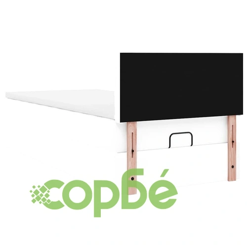 Османска легло с матрак&LED чисто бяло 80x200см изкуствена кожа ➤ топ цена ➤ sorbe.bg