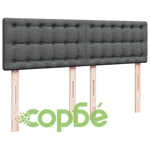 Османска легло с матрак и LED, тъмносиво, 140x190 см, плат ➤ топ цена ➤ sorbe.bg