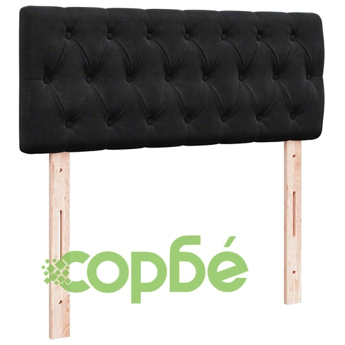 Османска легло с матрак и LED, черно, 120x200 см, кадифе ➤ топ цена ➤ sorbe.bg