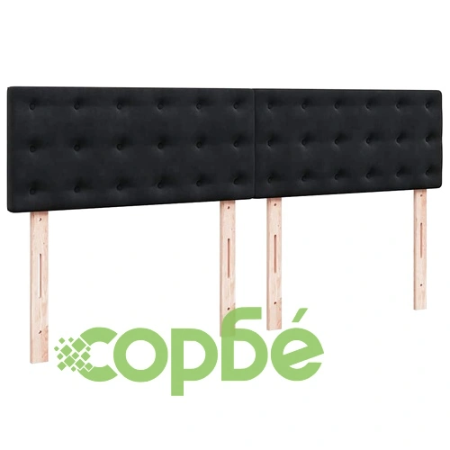 Османска легло с матрак и LED, черно, 180x200 см, кадифе ➤ топ цена ➤ sorbe.bg