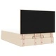 Османска легло с матрак, кремаво, 140x200 см, плат