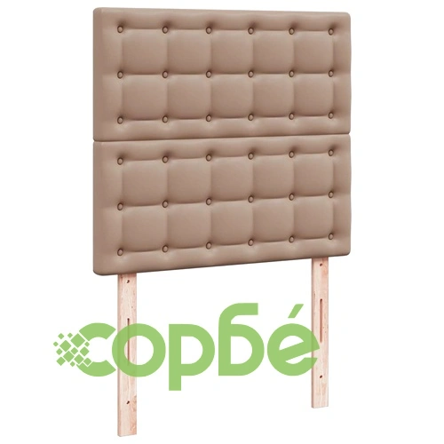 Османска легло с матрак&LED капучино 100x200 см изкуствена кожа ➤ топ цена ➤ sorbe.bg