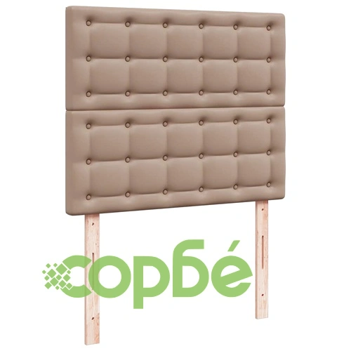 Османска легло с матрак&LED капучино 120x200 см изкуствена кожа ➤ топ цена ➤ sorbe.bg