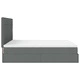 Османска легло с матрак и LED, тъмносиво, 200x200 см, плат