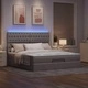 Османска легло с матрак и LED, таупе, 160x200 см, плат