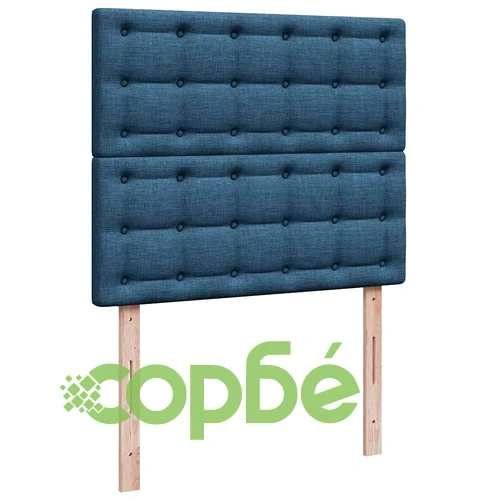 Османска легло с матрак и LED, синьо, 120x200 см, плат ➤ топ цена ➤ sorbe.bg