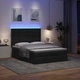 Османско легло с матрак & LEDs черен 140x190 cm Fabric