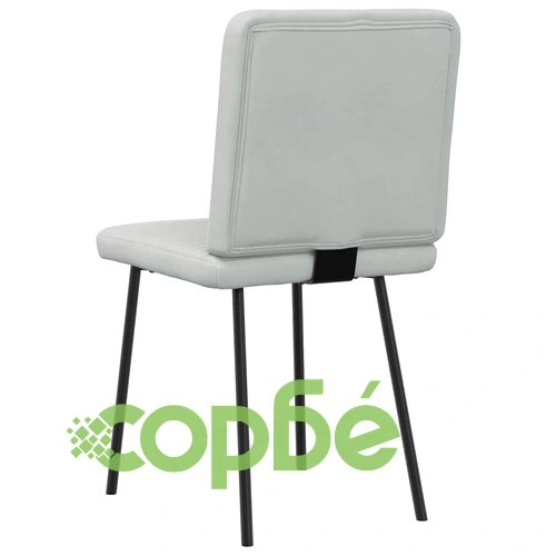 Трапезни столове, 4 бр, светлосиви, кадифе ➤ топ цена ➤ sorbe.bg