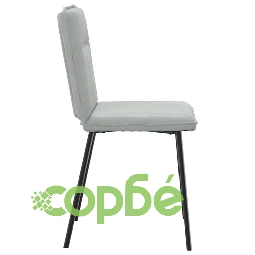 Трапезни столове, 4 бр, светлосиви, кадифе ➤ топ цена ➤ sorbe.bg